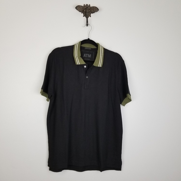 ATM | NWT Pique Polo with Tipping Detail - Picture 2 of 11
